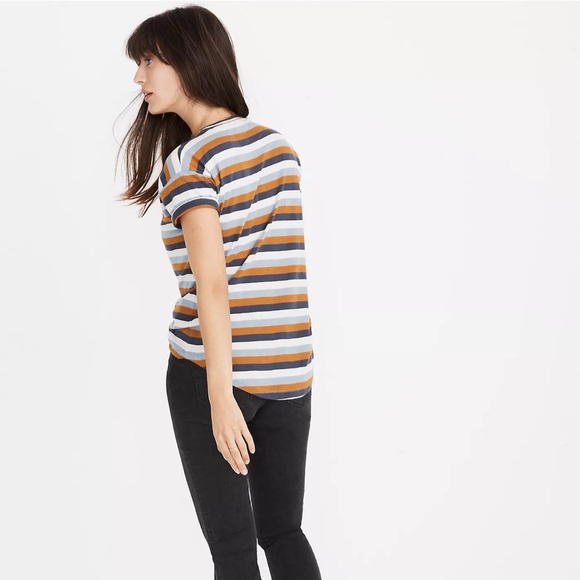 Madewell | Whisper Cotton Crewneck Tee in Marion Stripe | SIZE XXS - Picture 2 of 5